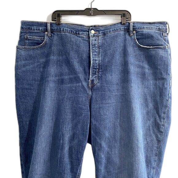 Old Navy Extra High-Rise Sky-Hi Straight Leg Jeans Button Fly Plus Size 28‎ - Picture 4 of 9
